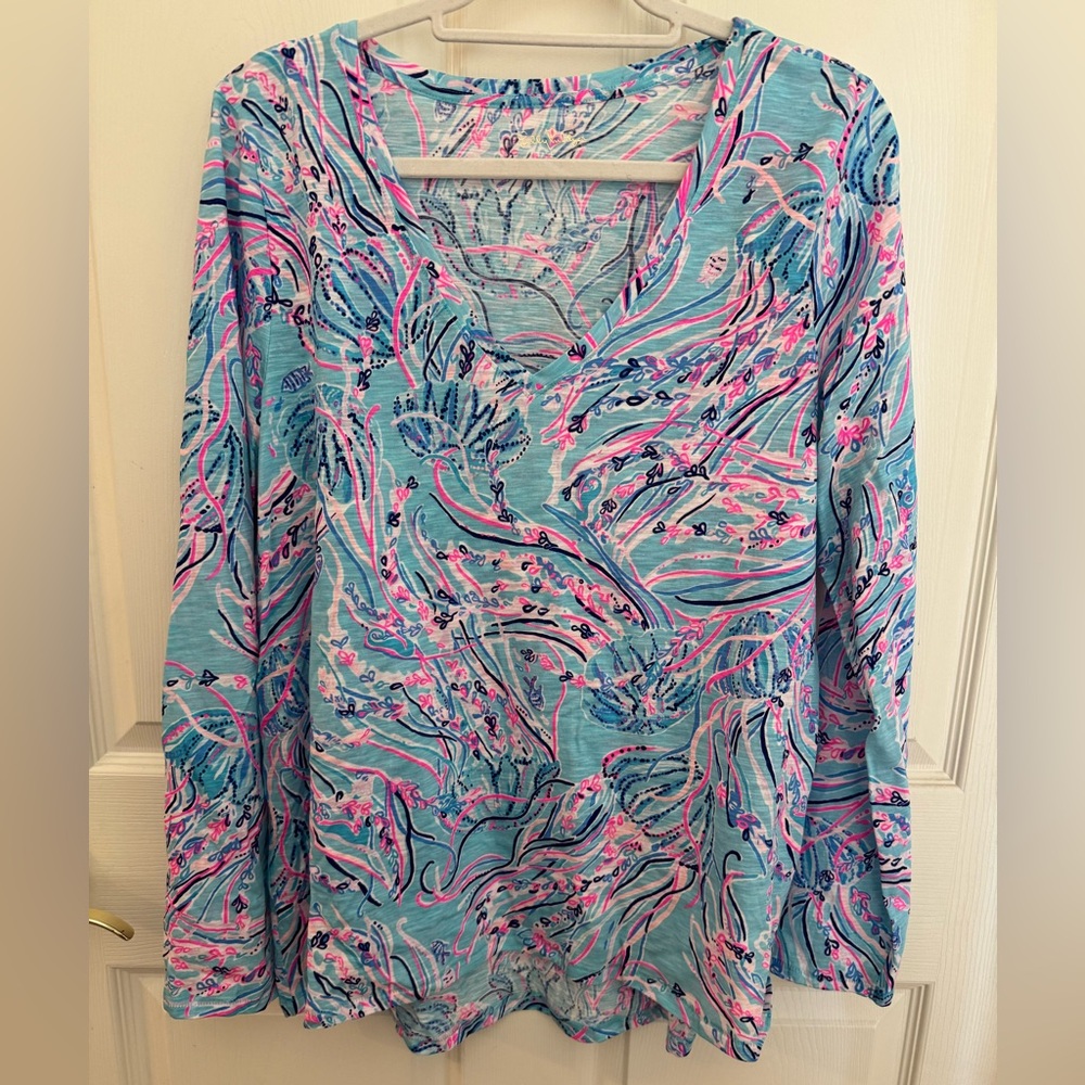 Lilly Pulitzer long sleeve Etta top size L NWT